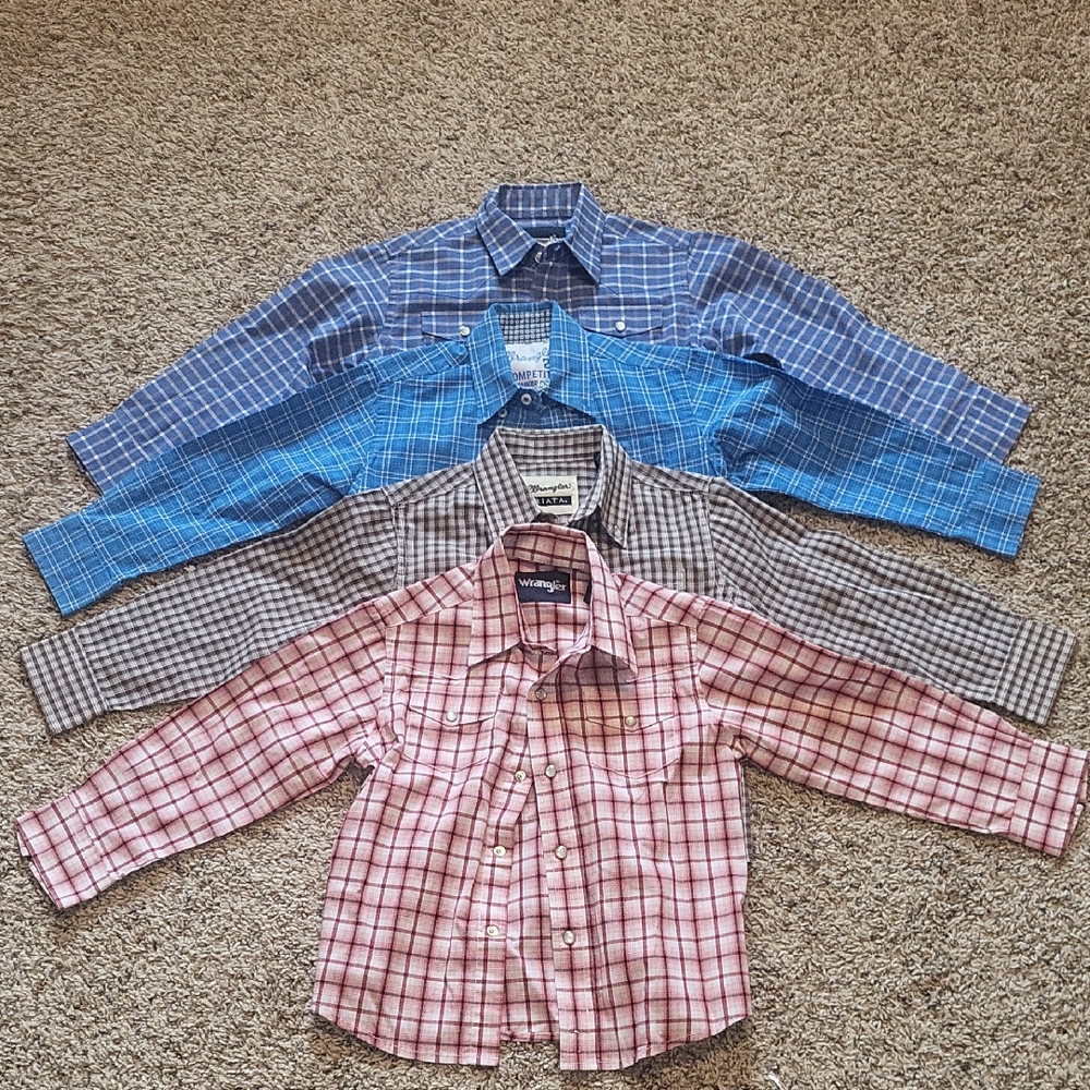 Little Boys' Wrangler Long-Sleeved Button-Up Shirts